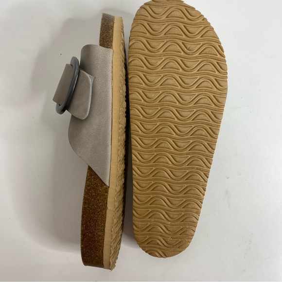 True Craft Taupe Suede Slip On Sandals - Picture 4 of 10